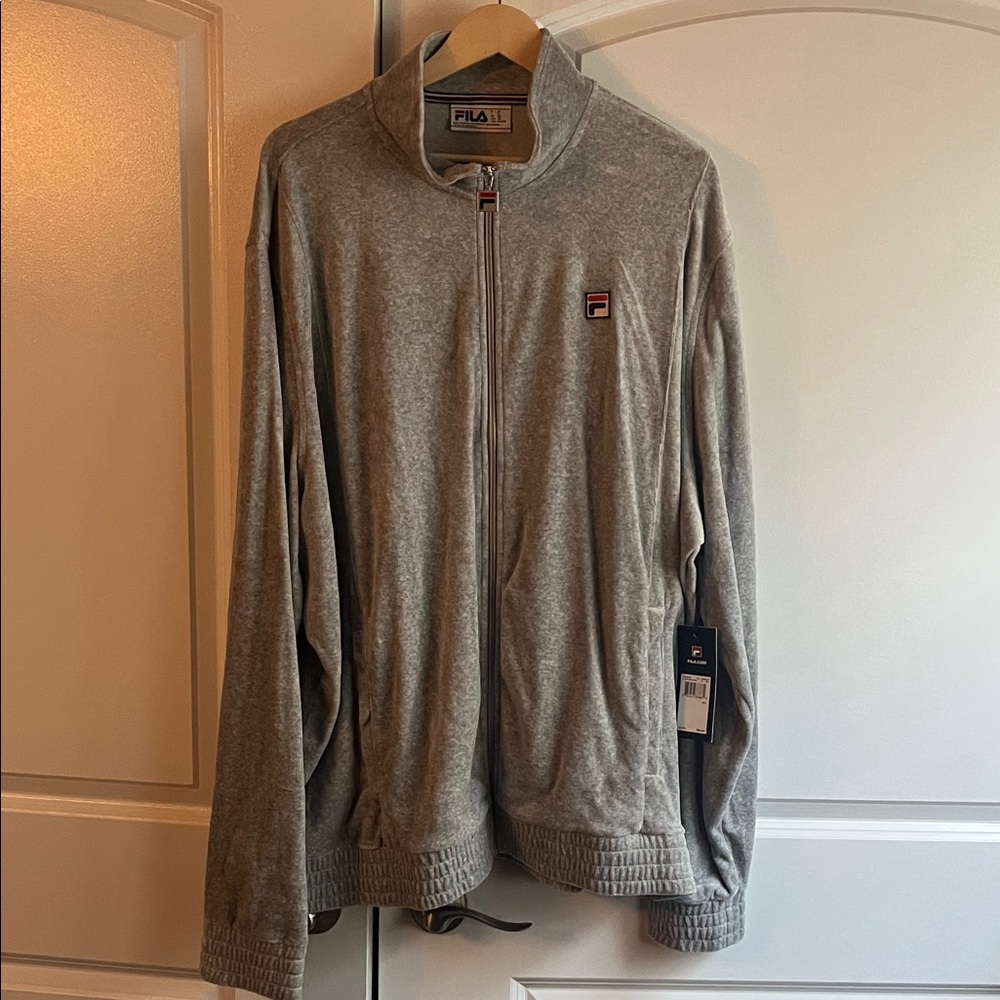 Fila Men's Zip-Up Gray Sweater